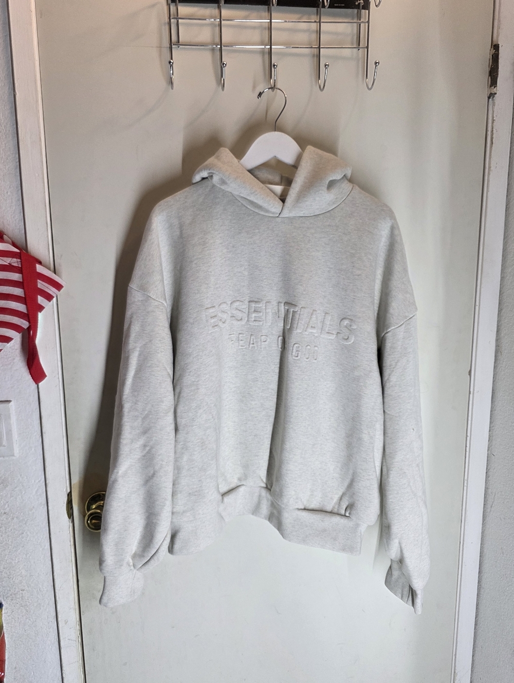 NWT Fear Of God Essentials Embossed Classic Hoodie